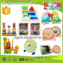 EN71 / ASTM nouveau design bois coloré magnétique jouets éducatifs pour enfants